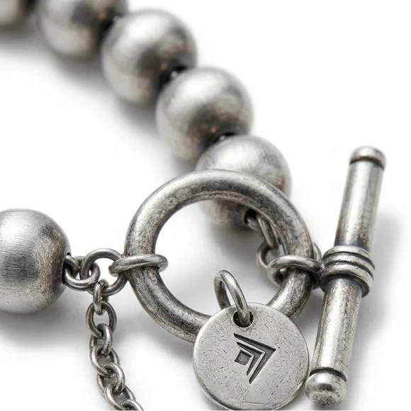 Silpada Retired B0059 925 Sterling Silver Ball Bead Toggle Bracelet - Picture 7 of 8